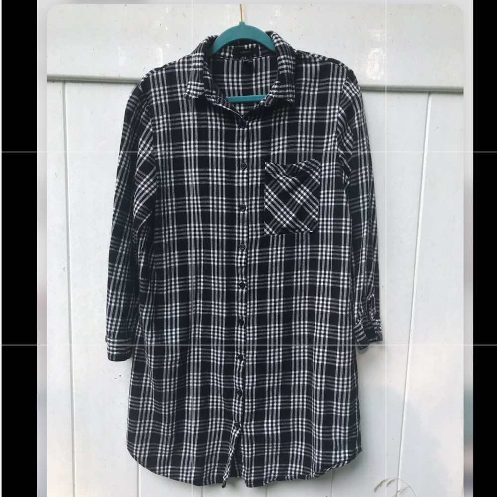 Black and white checkered/plaid dress Forever 21